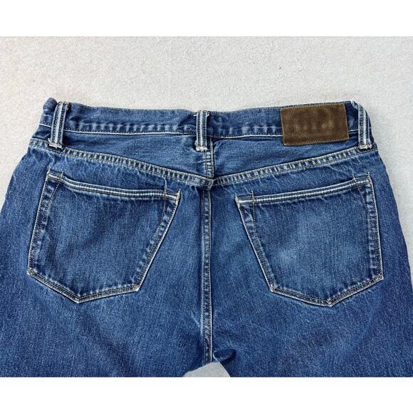 Todd Snyder Jeans Mens 33x30 Blue Slim Fit Selvedge Denim Button Fly 12.5oz - Picture 7 of 9